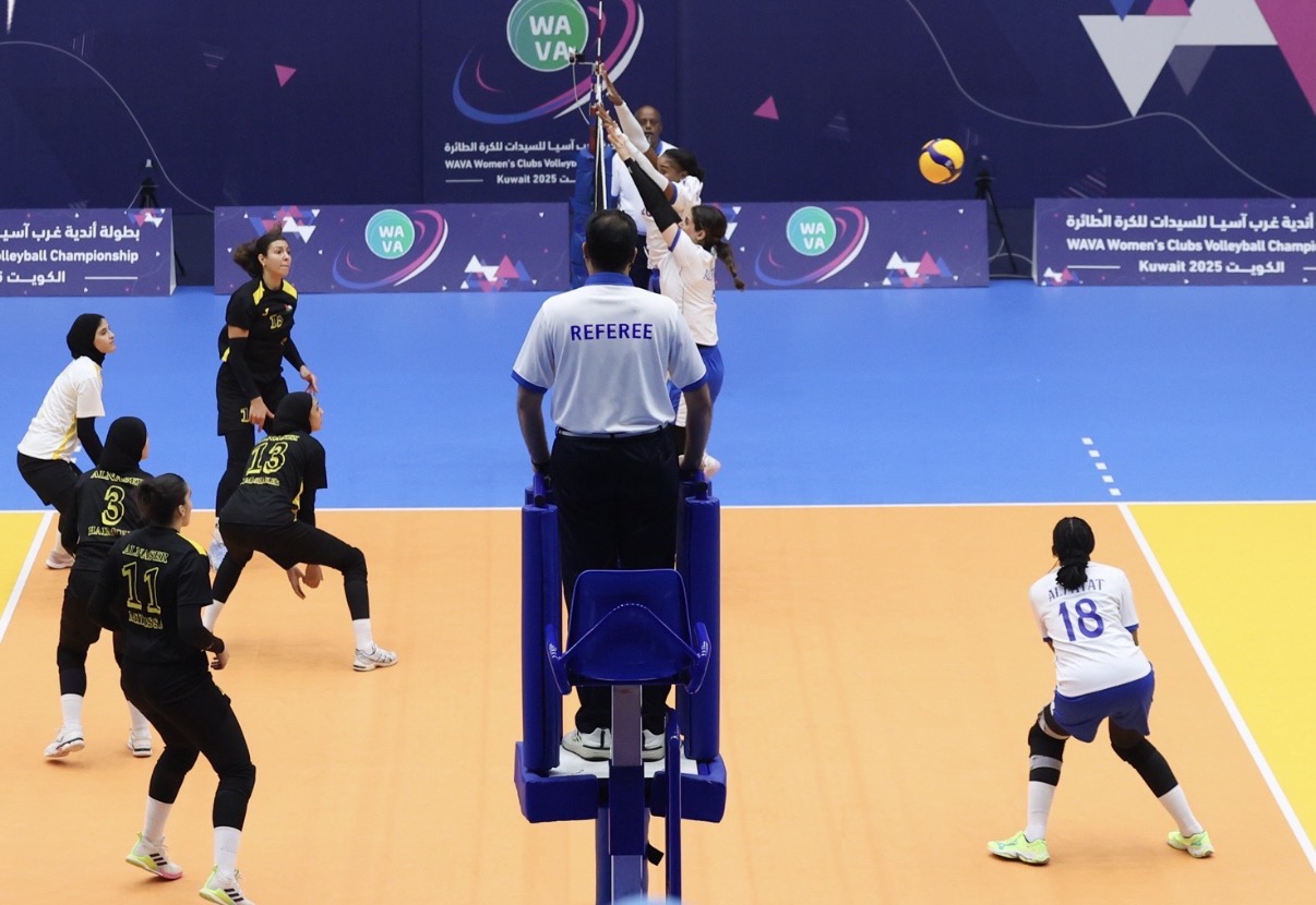 جانب من مباراة نادي (الفتاة) الكويتي ونظيره (النصر) الأردني