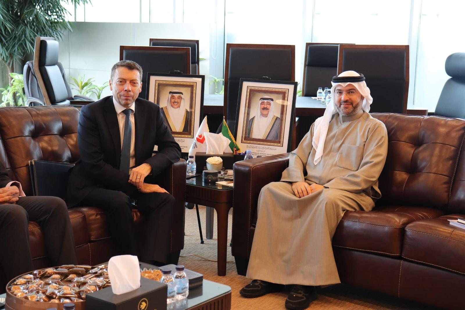 Chairman of the Public Authority for Civil Aviation with the United Kingdom's Trade Commissioner to Kuwait