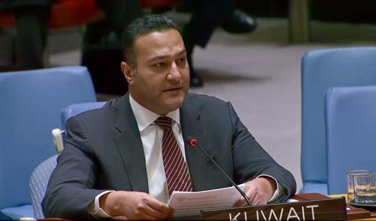 القائم بالأعمال بالإنابة لوفد دولة الكويت الدائم لدى الأمم المتحدة الوزير مفوض فيصل العنزي