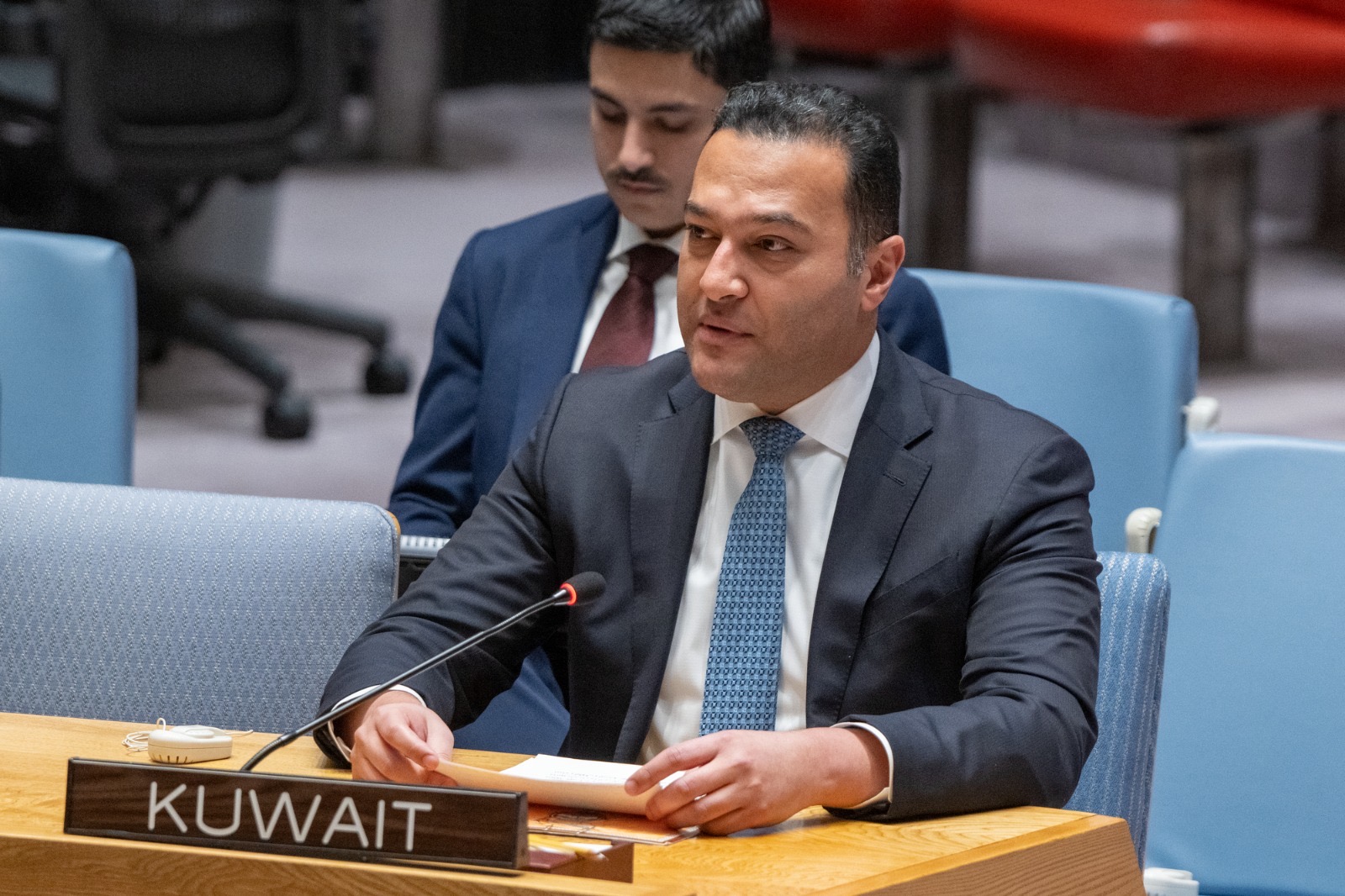 القائم بالأعمال بالإنابة لوفد دولة الكويت الدائم لدى الأمم المتحدة الوزير المفوض فيصل العنزي