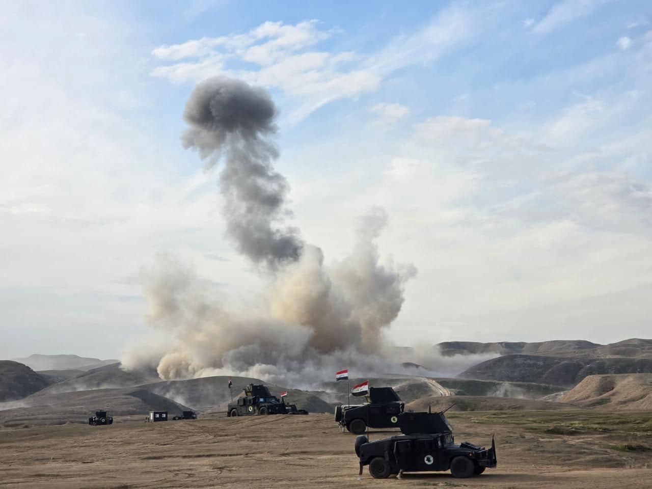 Archive photo of an Iraqi airstrike on terrorist positions