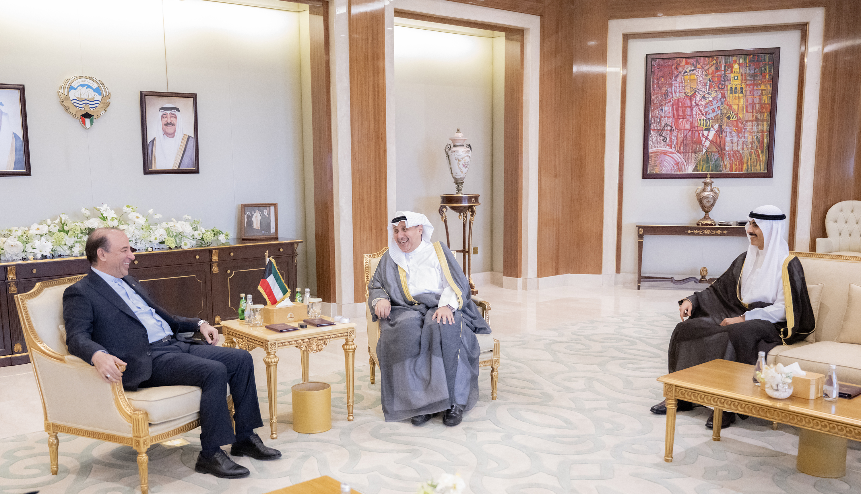 Amiri Diwan Minister and Crown Prince's Diwan Chief receive Iran's Ambassador