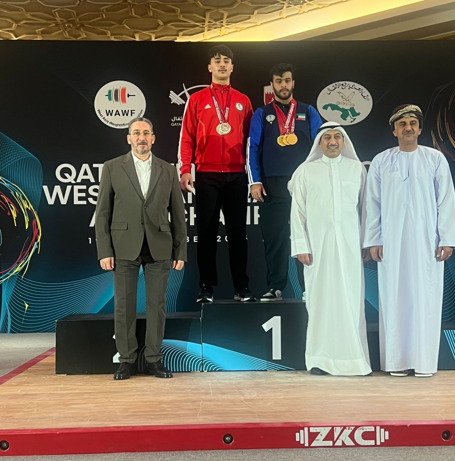 Kuwaiti Champion Abdulhamid Akbar on the podium