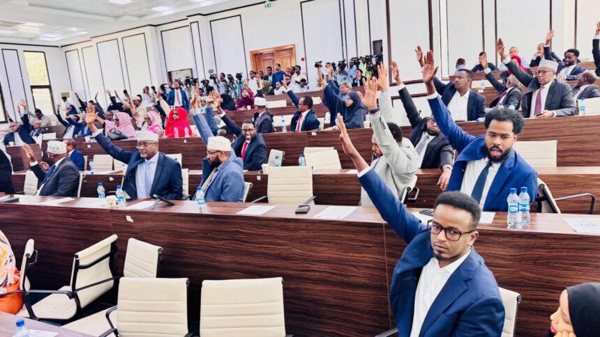 جانب من الجلسة غير العادية للبرلمان الصومالي