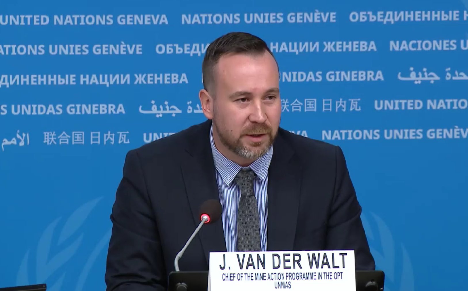 The Head of the UN Mine Action Programme in the Occupied Palestinian Territory Julius Van Der Walt