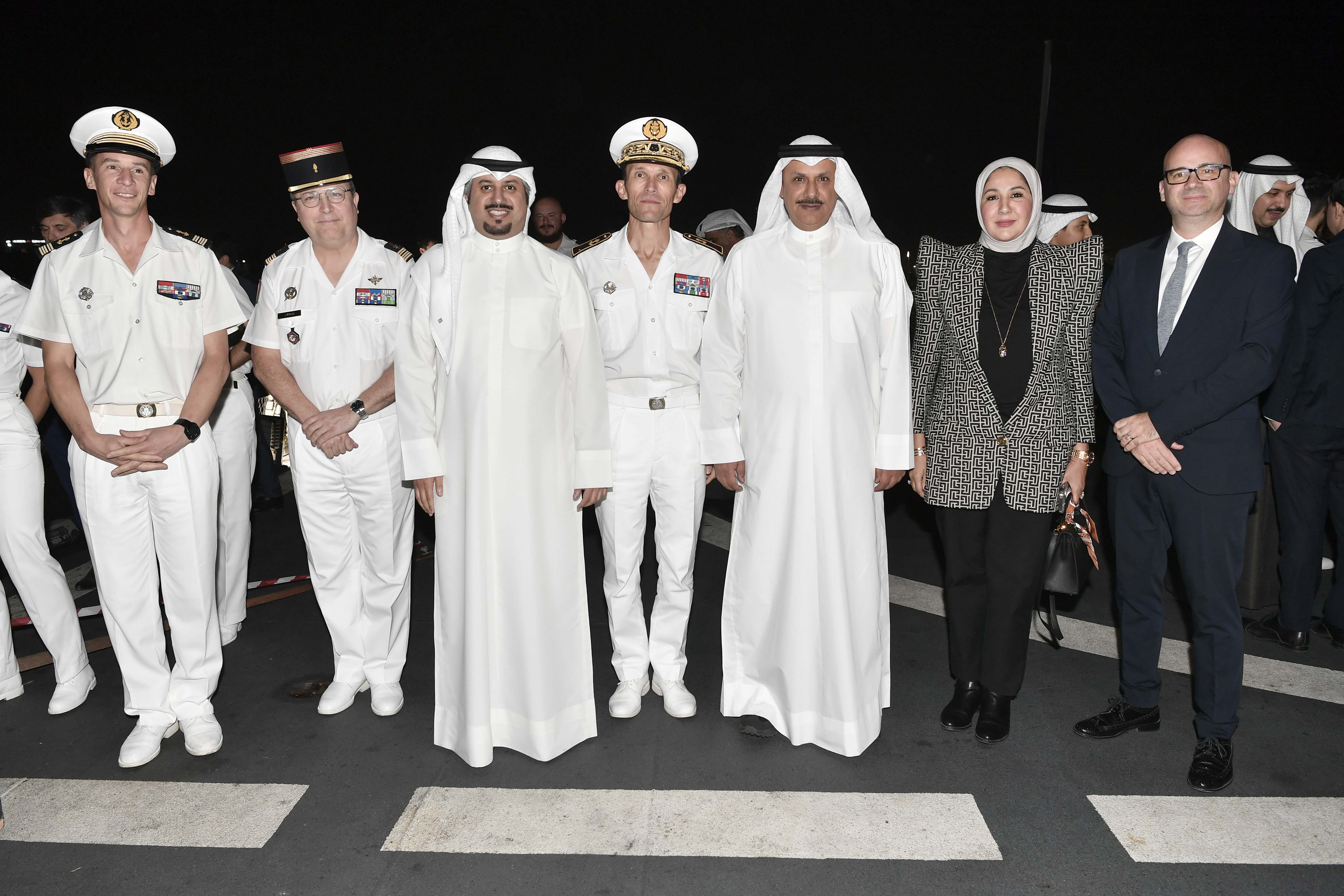 French Ambassador to Kuwait Olivier Gauvin	with Acting Director General of KUNA Mohammad Al-Manaie and Acting Editor-in-chief of (KUNA) Mohammad Al-Bahar
