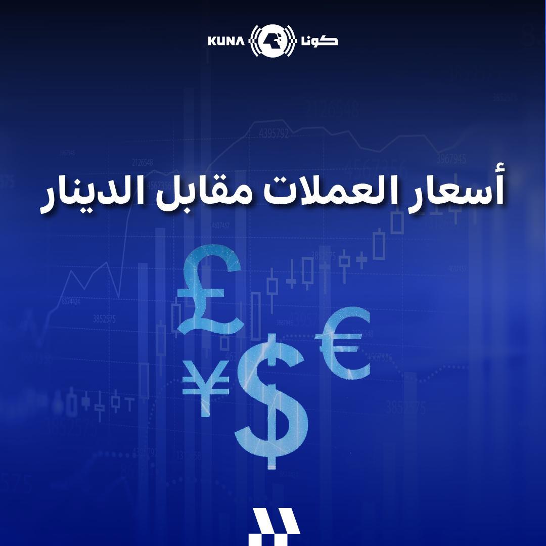 الدولار الأمريكي يستقر عند 305ر0 دينار واليورو عند 359ر0                                                                                                                                                                                                  