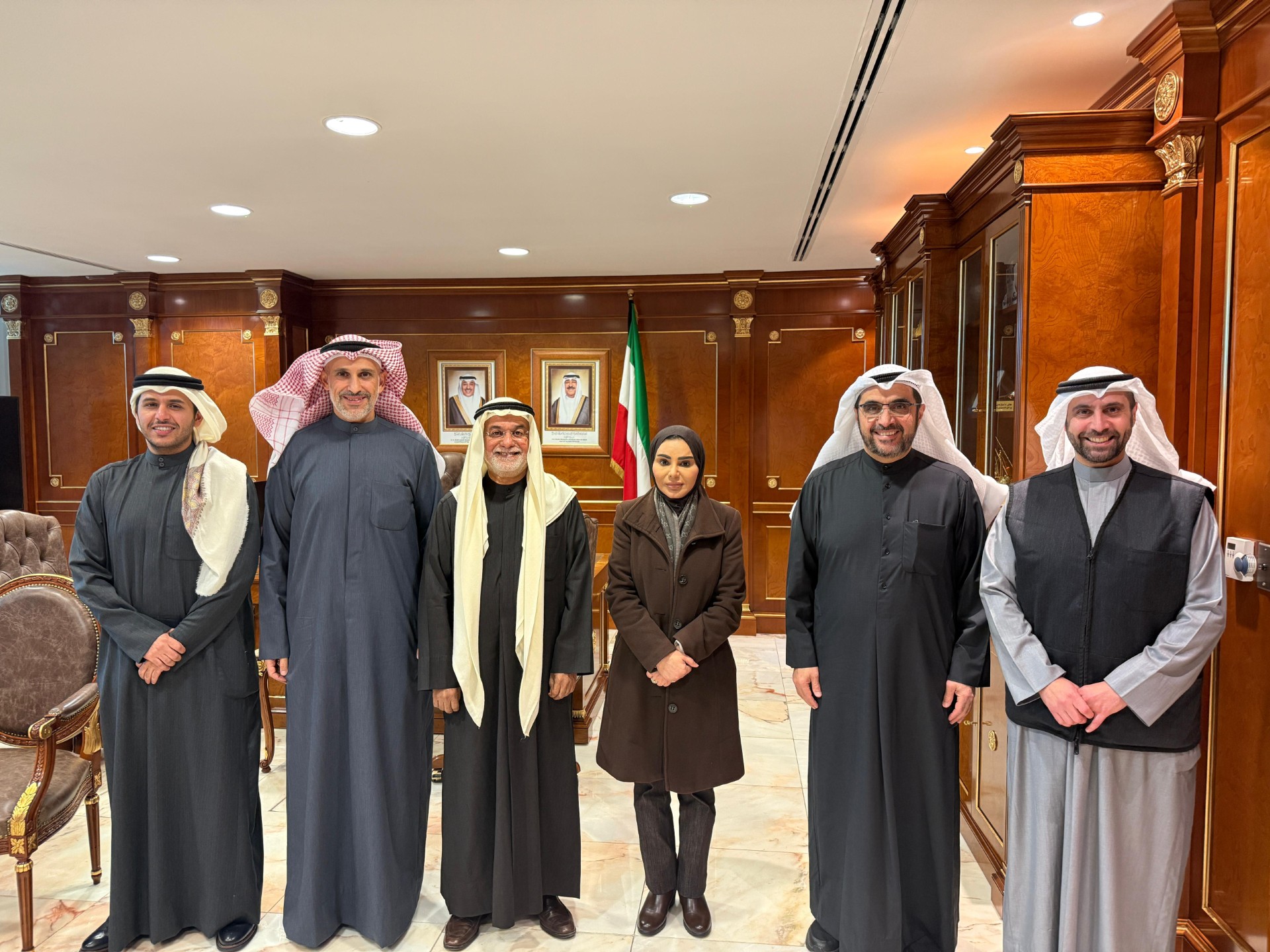 وزير (الشؤون) د. أمثال الحويلة خلال استقبالها  اليوم مجلس إدارة الهيئة الخيرية الإسلامية العالمية