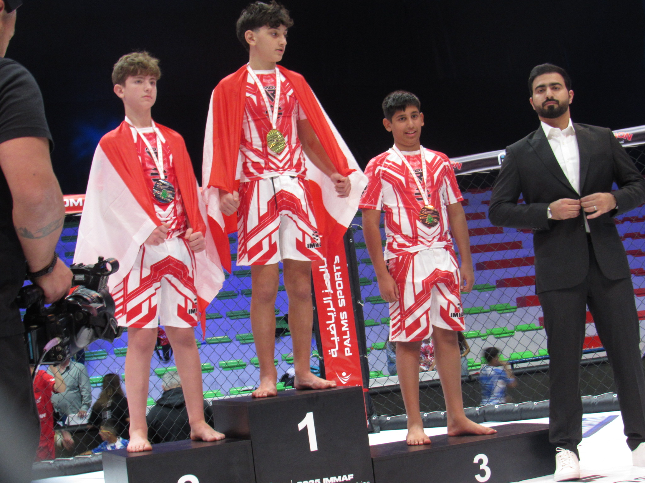 فهد عوض ونيله البرونزية عن المركز الثالث على منصة التتويج