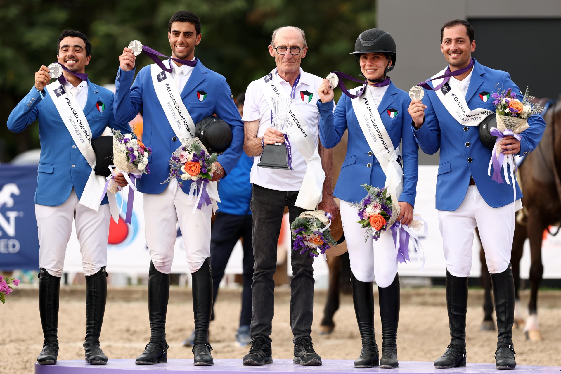 Kuwait equestrian team secures silver medal
