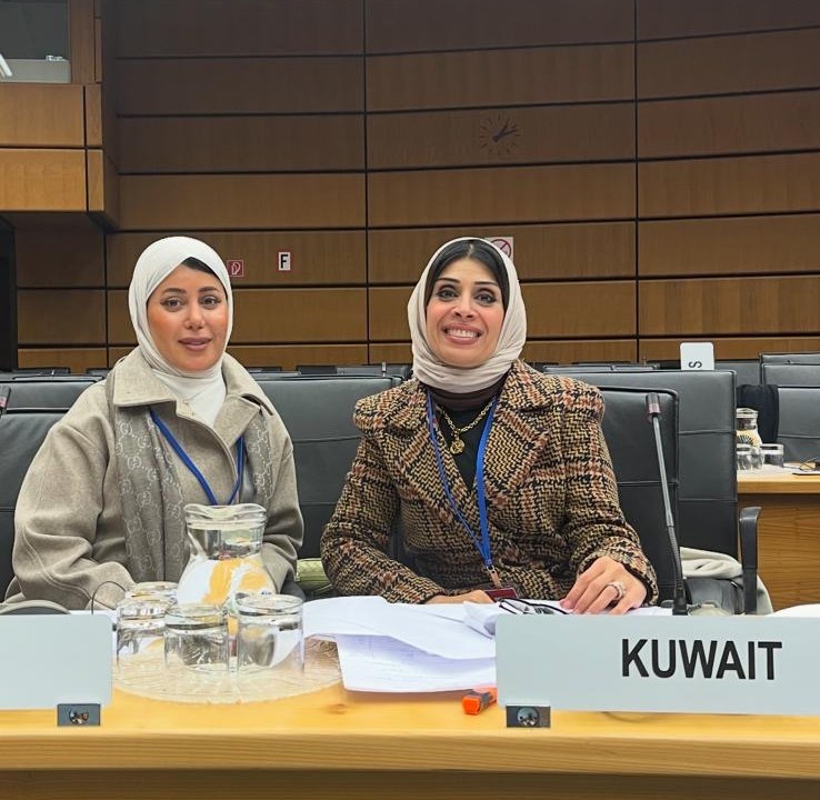 Kuwait's delegation from the Fatwa and Legislation, Counselors Hanan Al-Eidan and Kawthar Nouredin