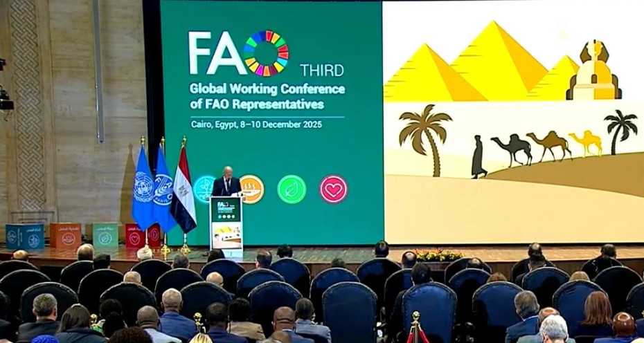 الجلسة الافتتاحية للمؤتمر الثالث لممثلي منظمة الأغذية والزراعة للأمم المتحدة (فاو)