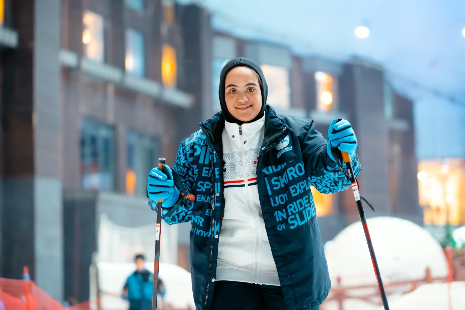 Champion Maryam Theyab, a member of Kuwaiti Special Olympics team