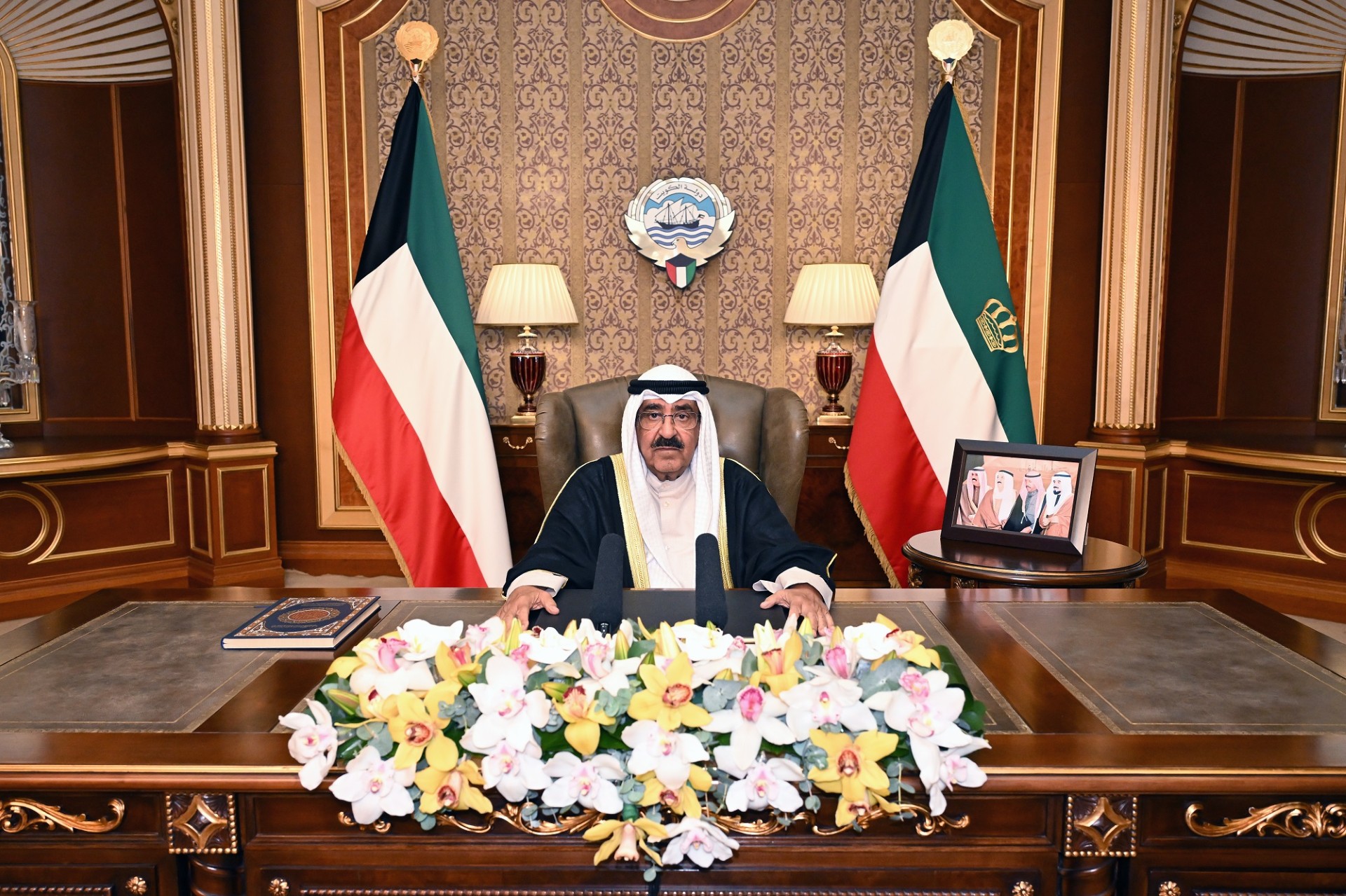 حضرة صاحب السمو أمير البلاد الشيخ مشعل الأحمد الجابر الصباح يوجه كلمة بمناسبة العشر الأواخر من شهر رمضان المبارك