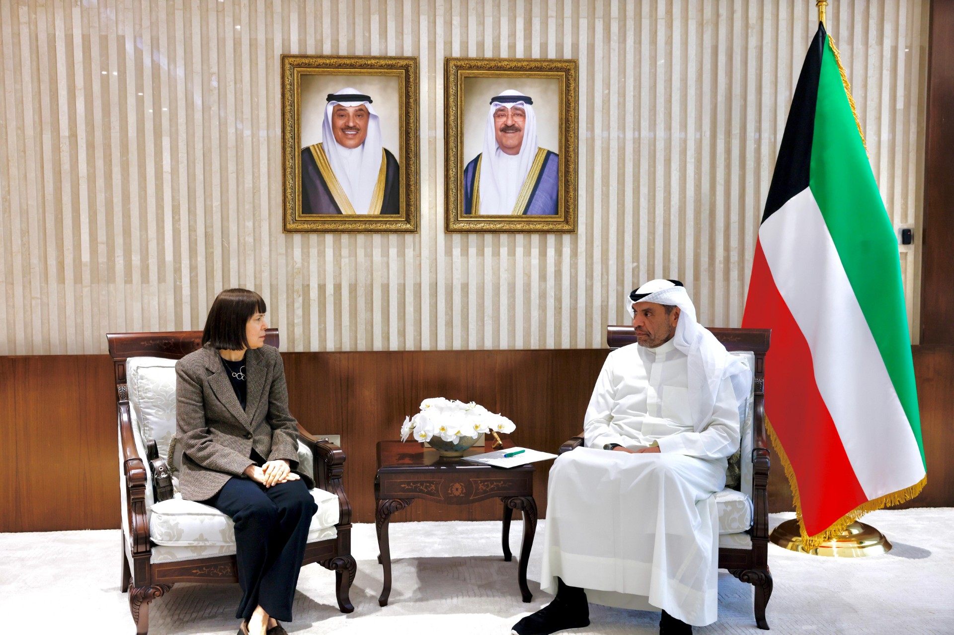 Kuwait Minister of Foreign Affairs meets with the US Ambassador to Kuwait