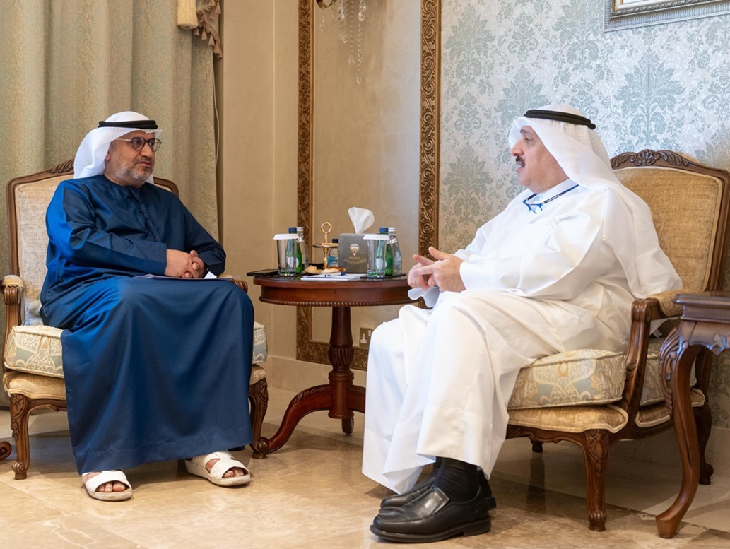Minister of Health Dr. Ahmad Al-Awadhi with UAE's Ambassador to Kuwait Dr. Matar Al-Neyadi