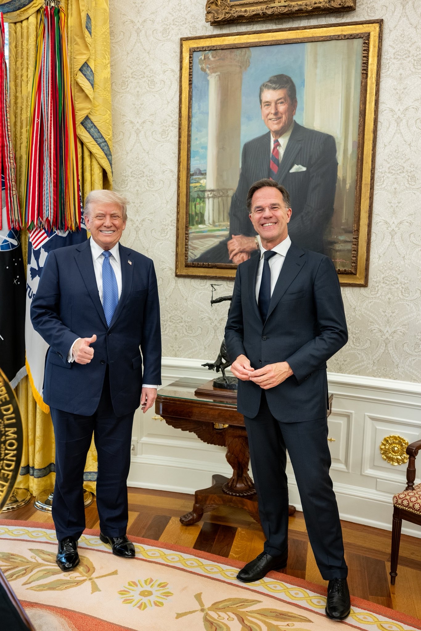 NATO Secretary-General Mark Rutte with U.S. President Donald Trump