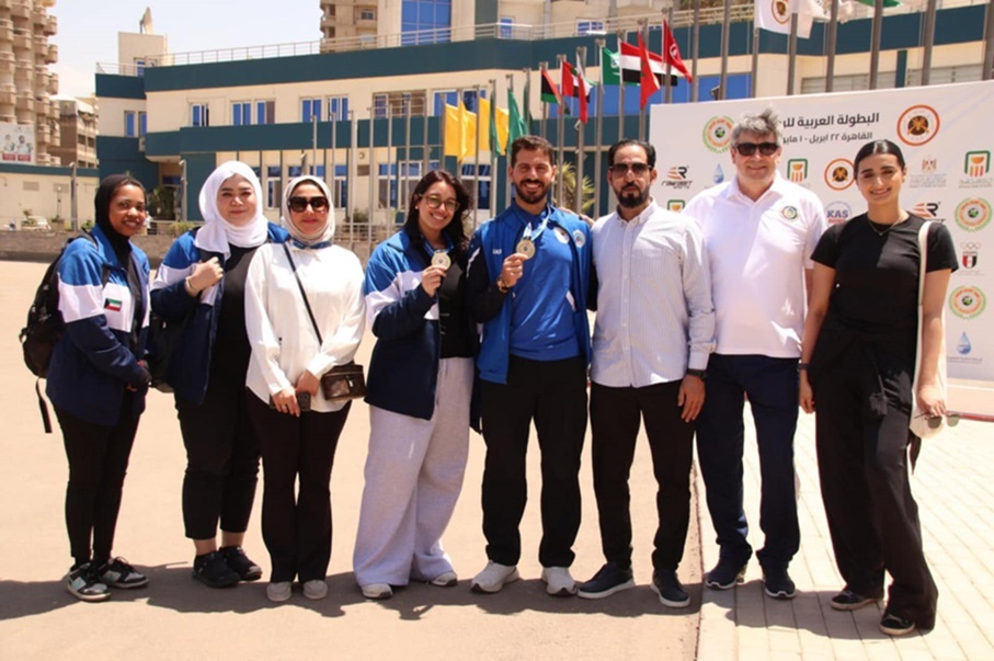 Kuwait's shooting team won its first gold medal in the Arab Shooting Championship held in Cairo