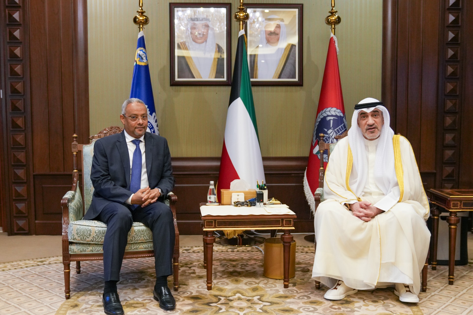 Acting Prime Minister Sheikh Fahad Yusuf Saud Al-Sabah received Djibouti Minister of Foreign Affairs and International Cooperation Abdoulkader Omar