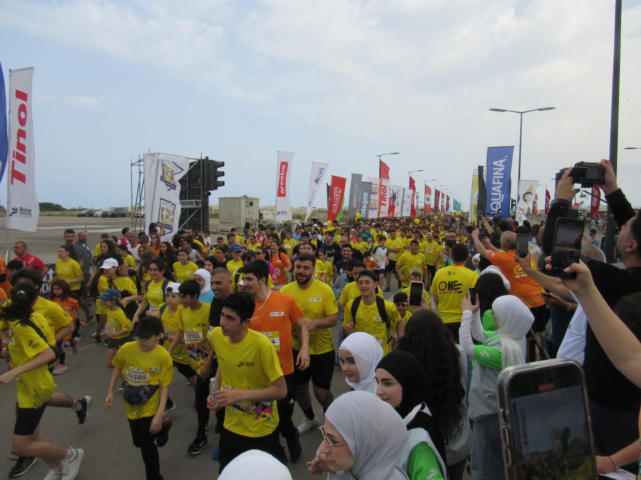Racers during the marathon	
