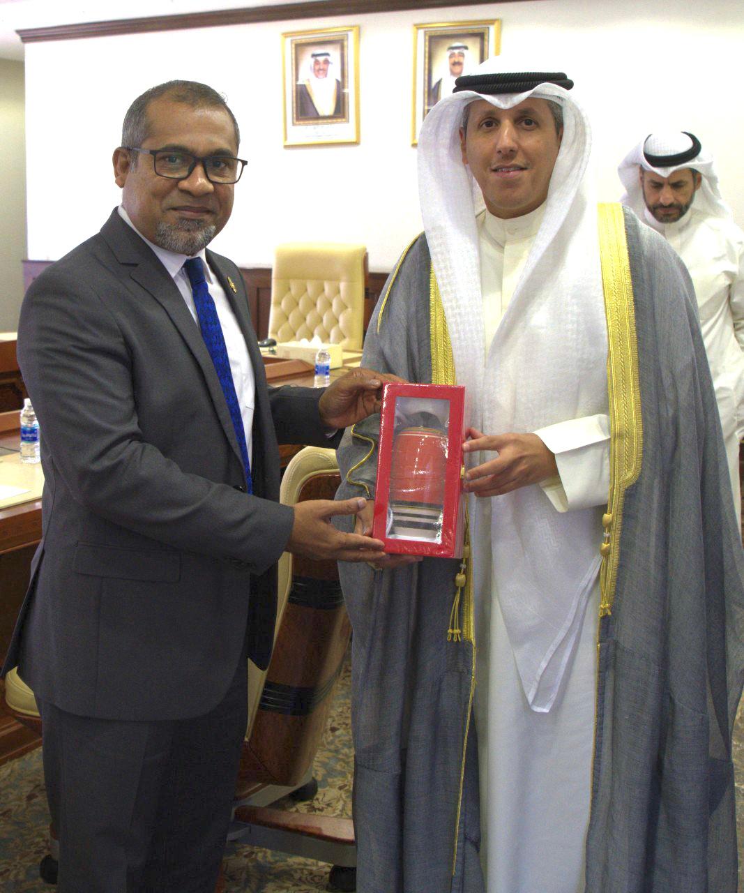 Minister of Awqaf and Islamic Affairs Dr. Mohammad Al-Wasmi and Foreign Minister of the Maldives, Abdulla Khaleel