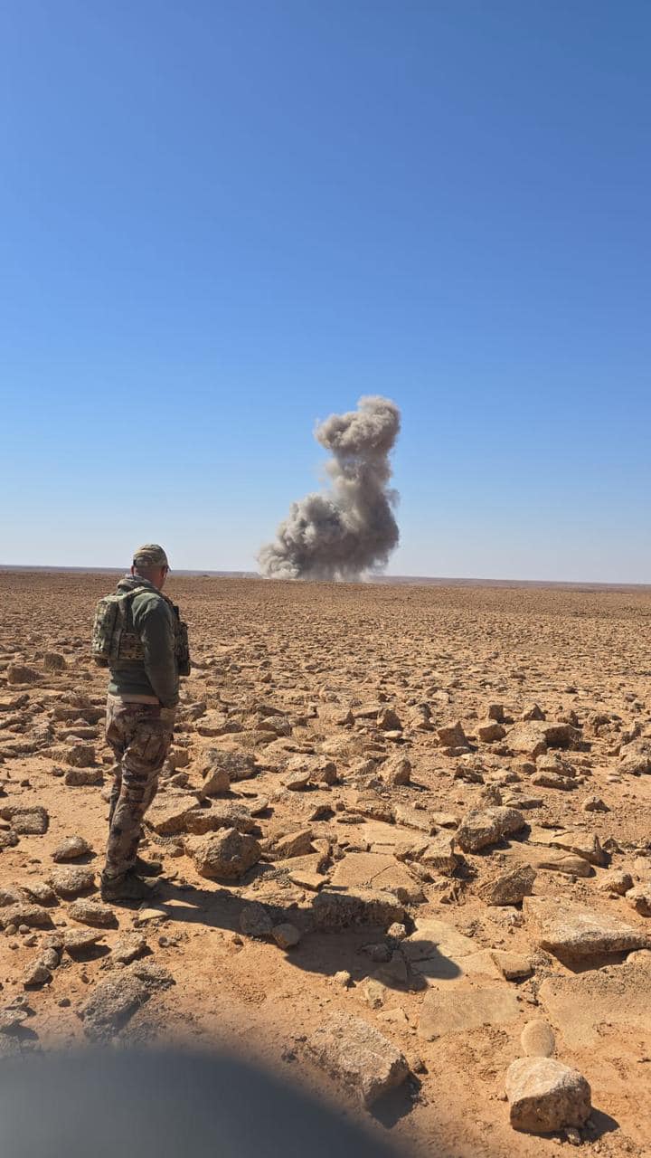 صورة ارشيفية لغارة عراقية استهدفت داعش في صحراء الانبار