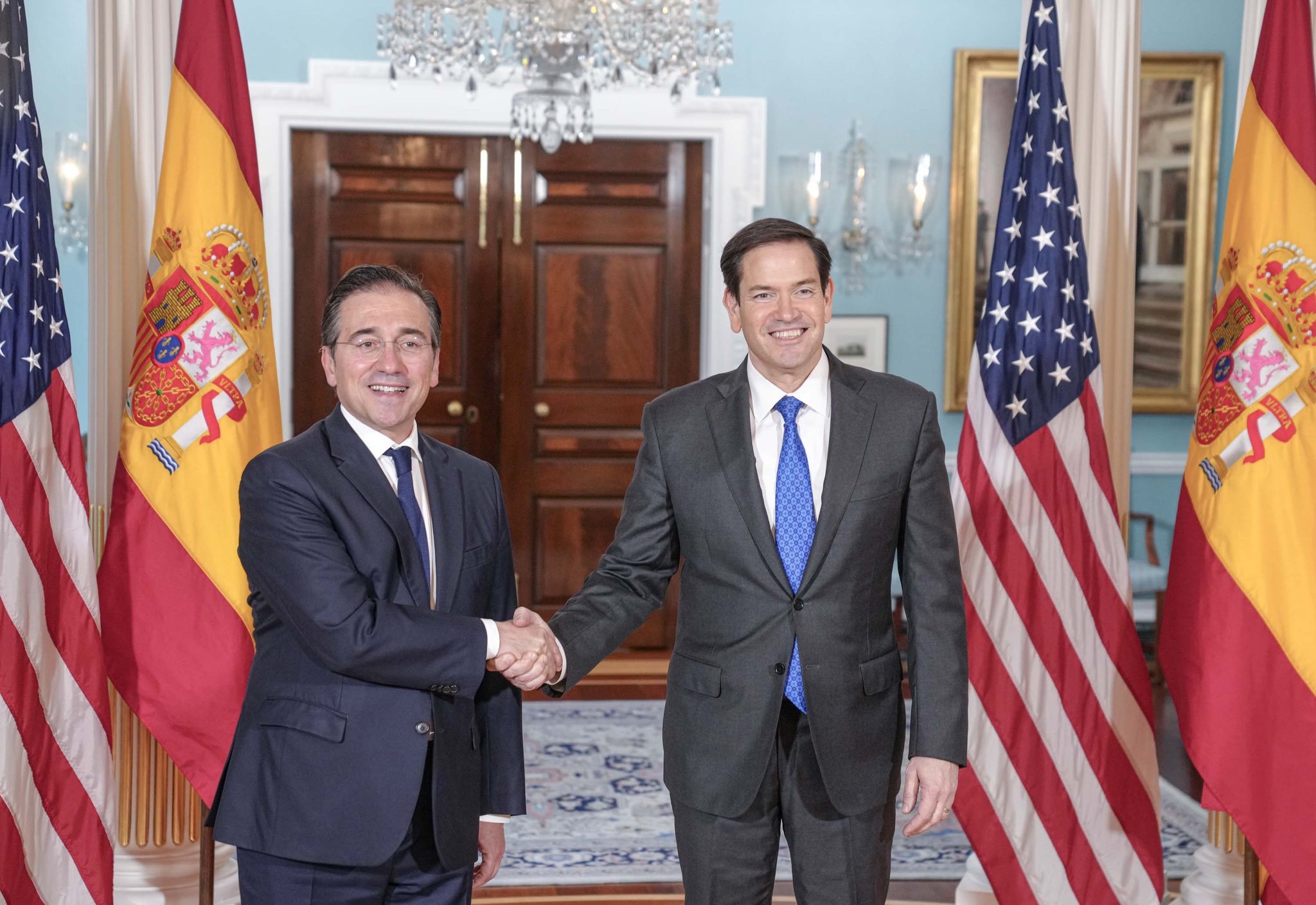 US Secretary of State Marco Rubio and Spanish Foreign Minister Jose Manuel Albares