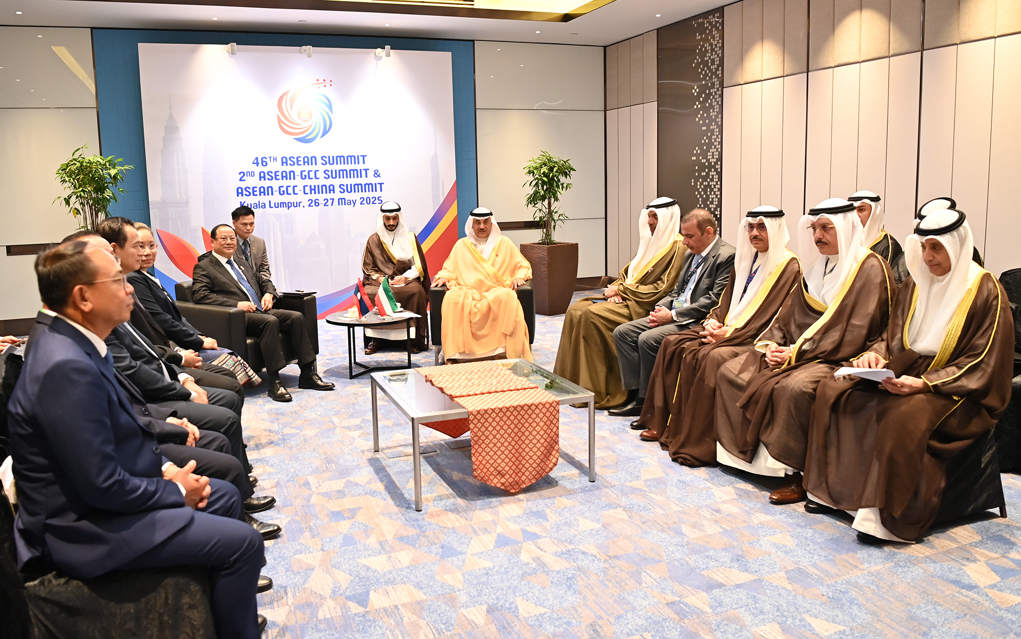 His Highness the Crown Prince with Laos Prime Minister