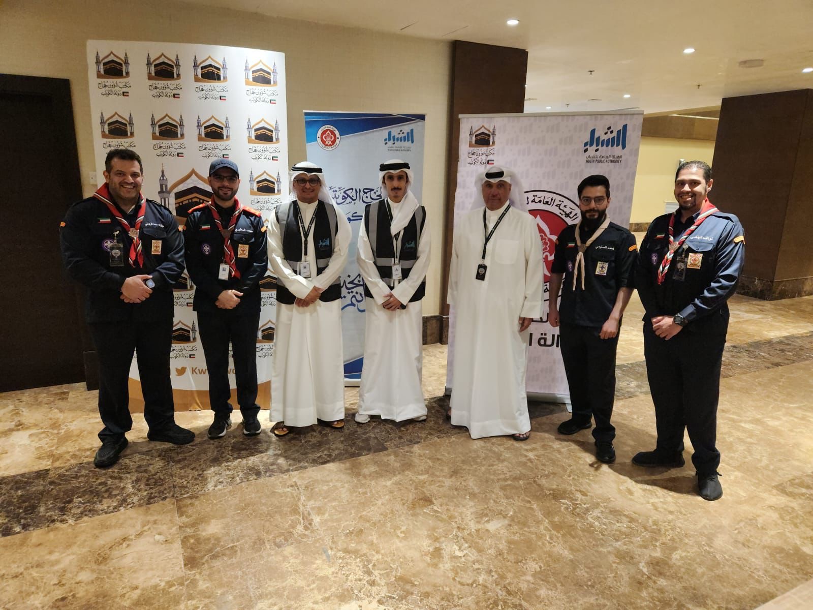 فريق جوالة الهيئة العامة للشباب مشاركا في بعثة الحج الكويتية