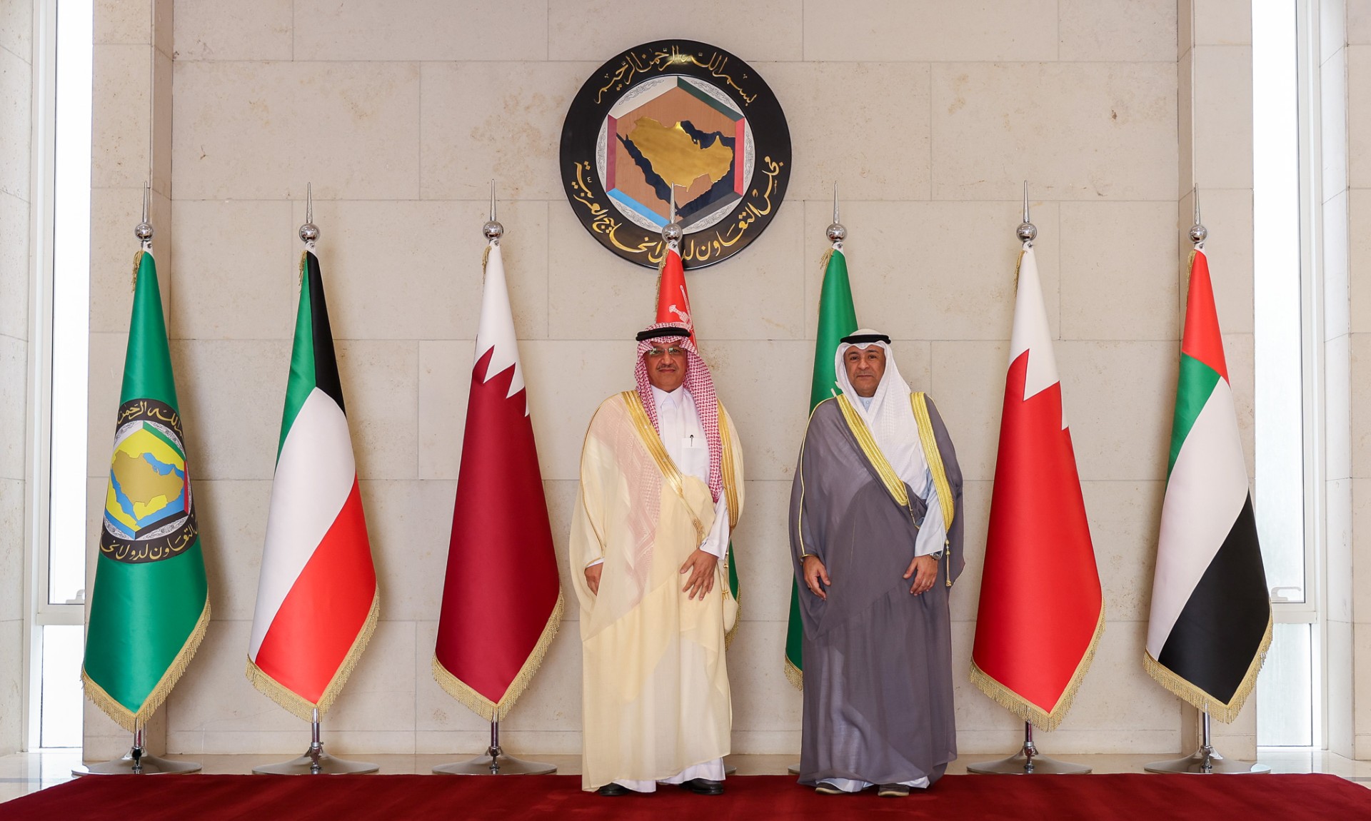 الأمين العام لمجلس التعاون لدول الخليج العربية جاسم البديوي يستقبل وزير التعليم السعودي يوسف البنيان