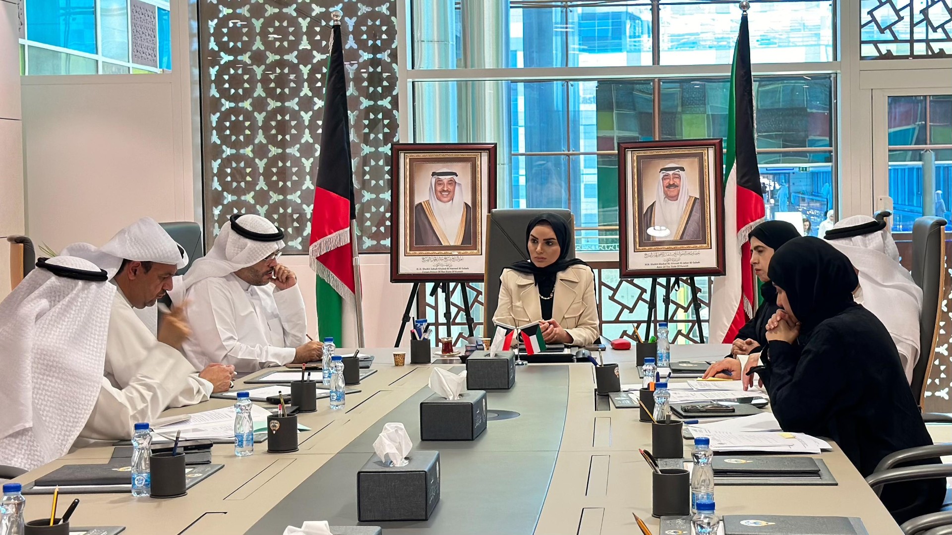 Minister of Social Affairs, Family and Childhood Affairs Dr. Amthal Al-Huwaila holds meeting on developments, strategic stock