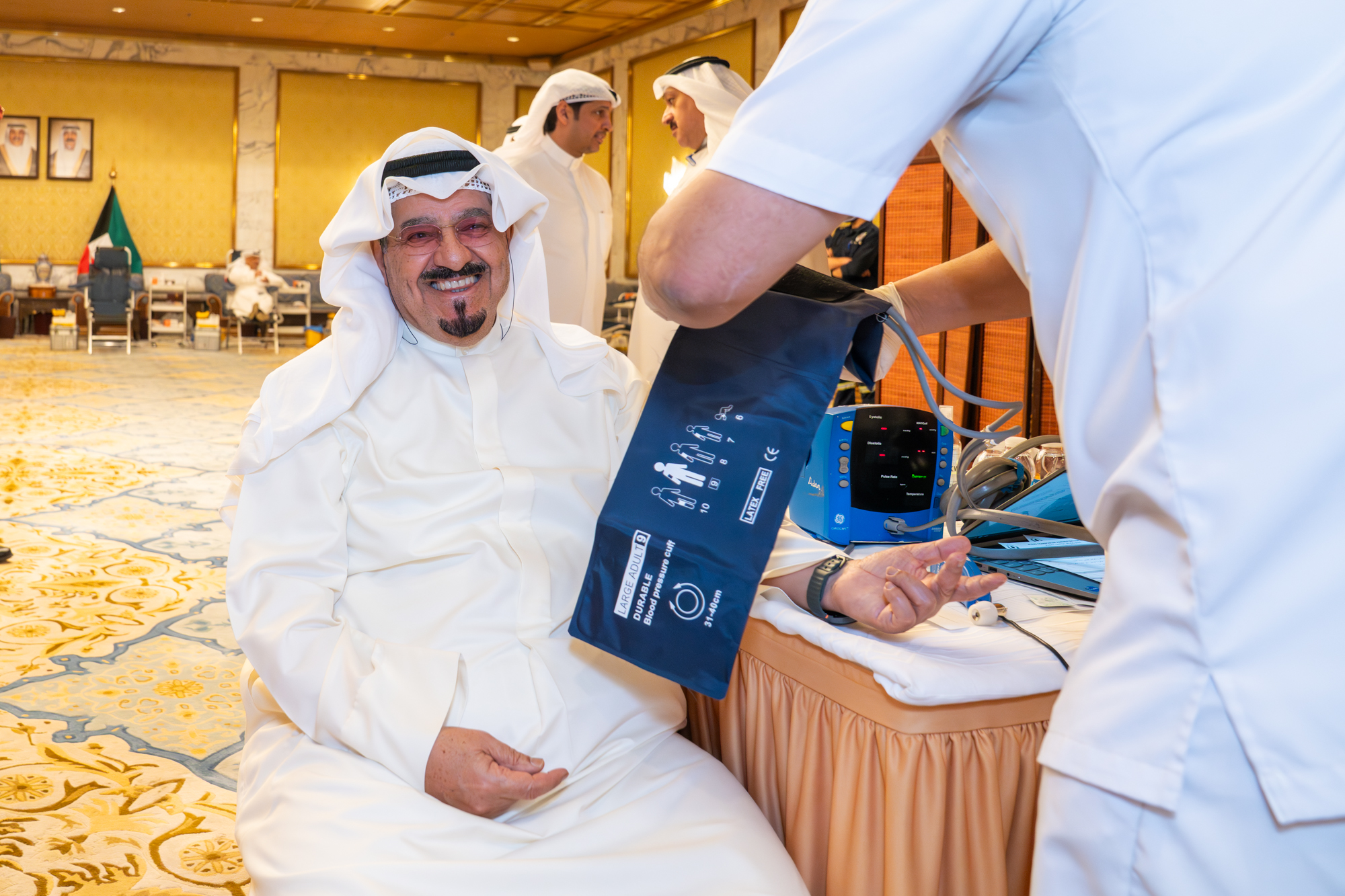 His Highness the Prime Minister takes part in Central Blood Bank donation campaign