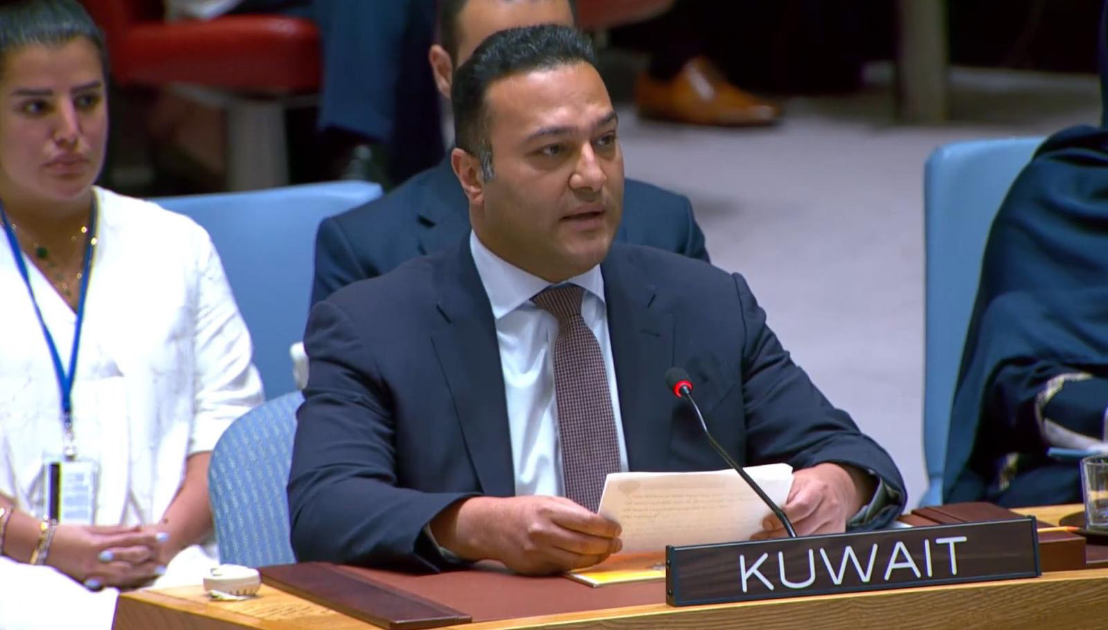 نائب مندوب دولة الكويت الدائم لدى الأمم المتحدة الوزير المفوض فيصل العنزي