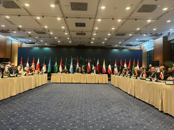 جانب من اجتماع مجلس جامعة الدول العربية على المستوى الوزاري في دورته غير العادية
