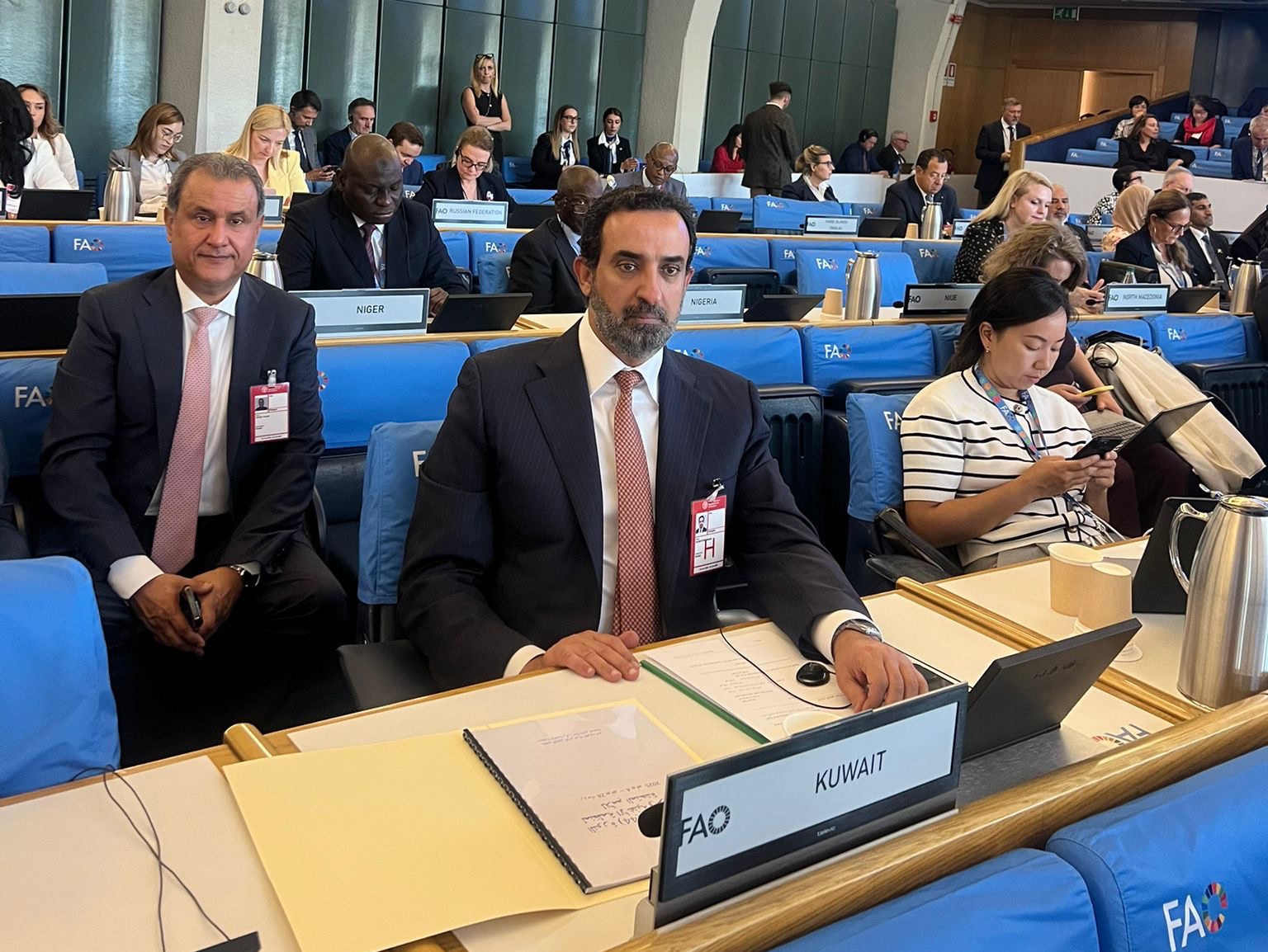 سفير الكويت لدى إيطاليا ناصر القحطاني يترأس وفد البلاد المشارك في الاجتماعات