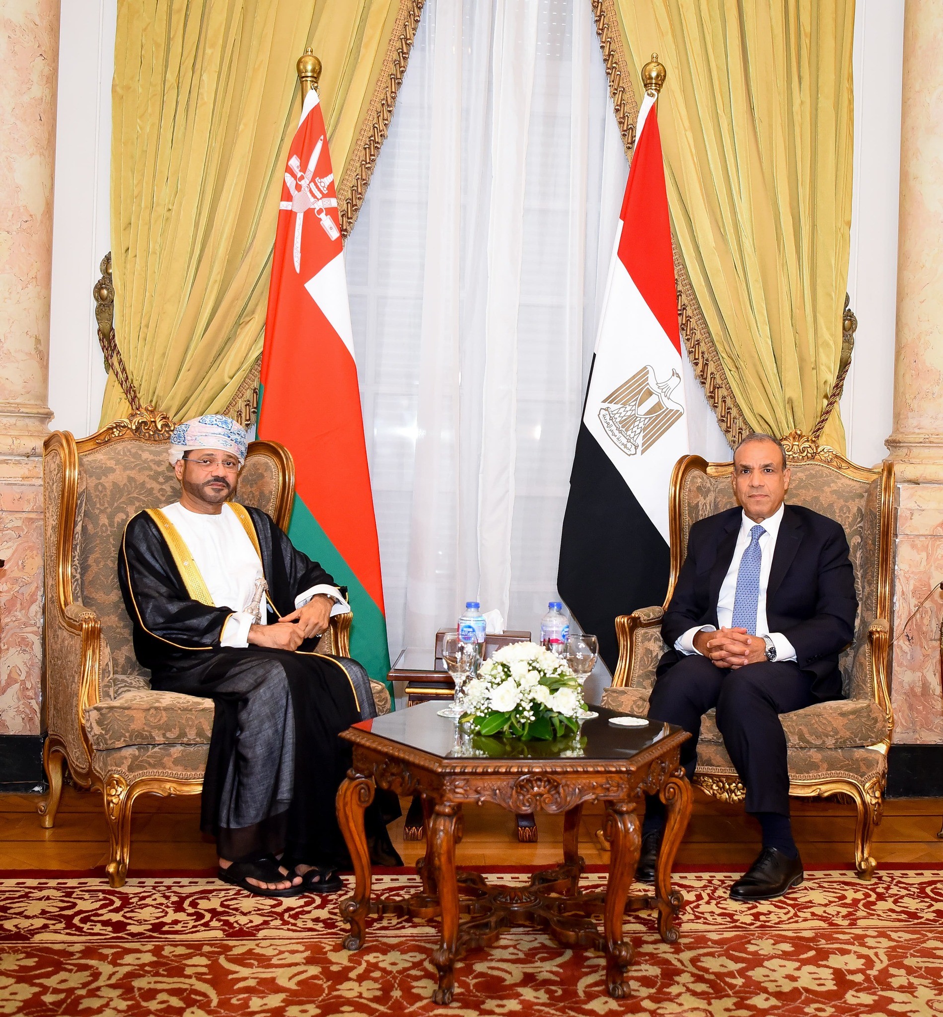  Egyptian Foreign Minister Badr Abdelatty meets his Omani counterpart Badr Albusaidi