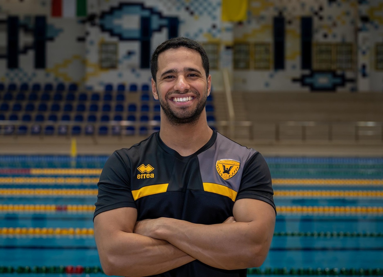 The swimmer of Al-Qadsiya Club and the Kuwait national team Rashid Al-Tarmoom