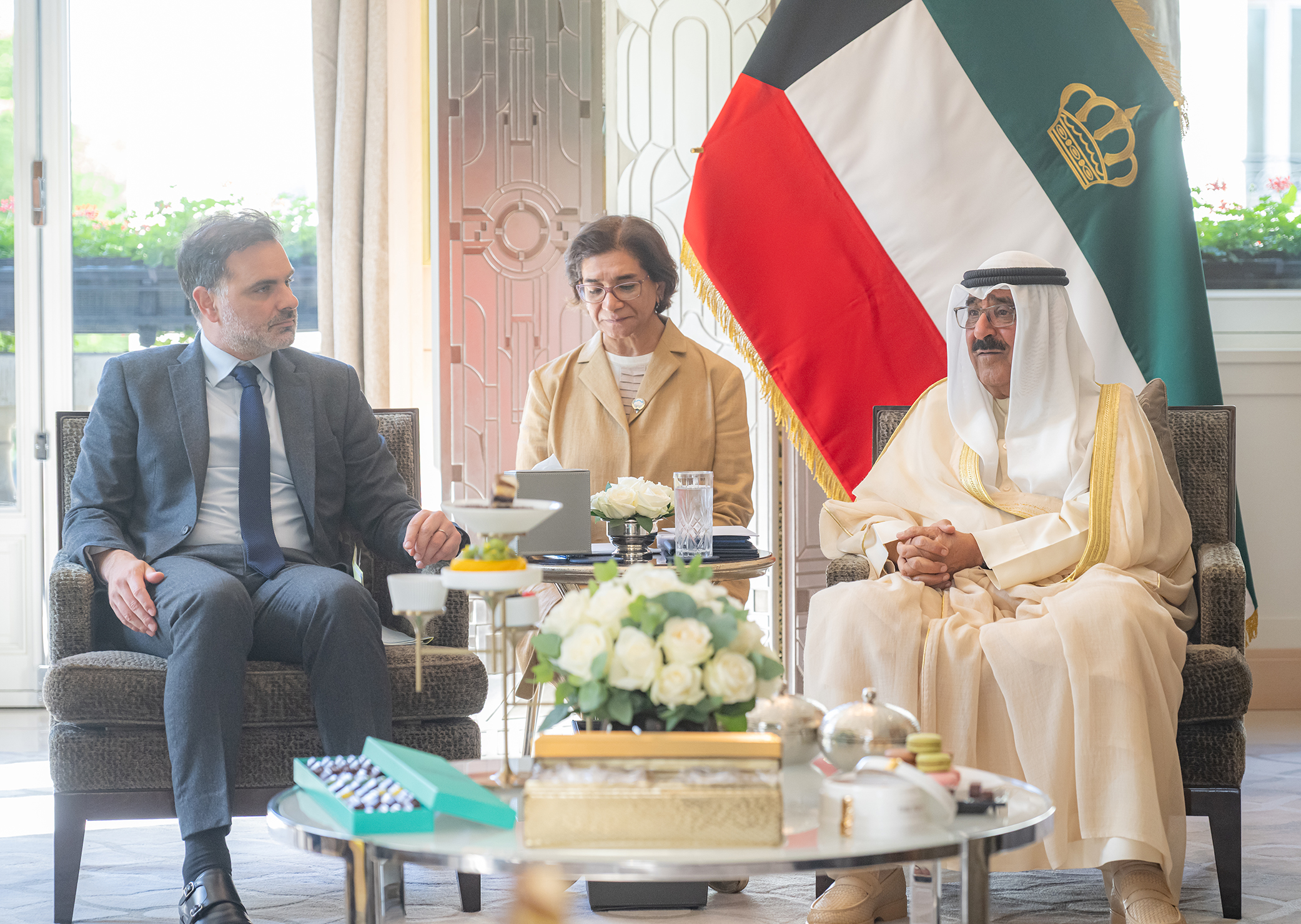 His Highness the Amir receives French Minister Delegate for Foreign Trade and French Nationals Abroad Laurent Saint-Martin