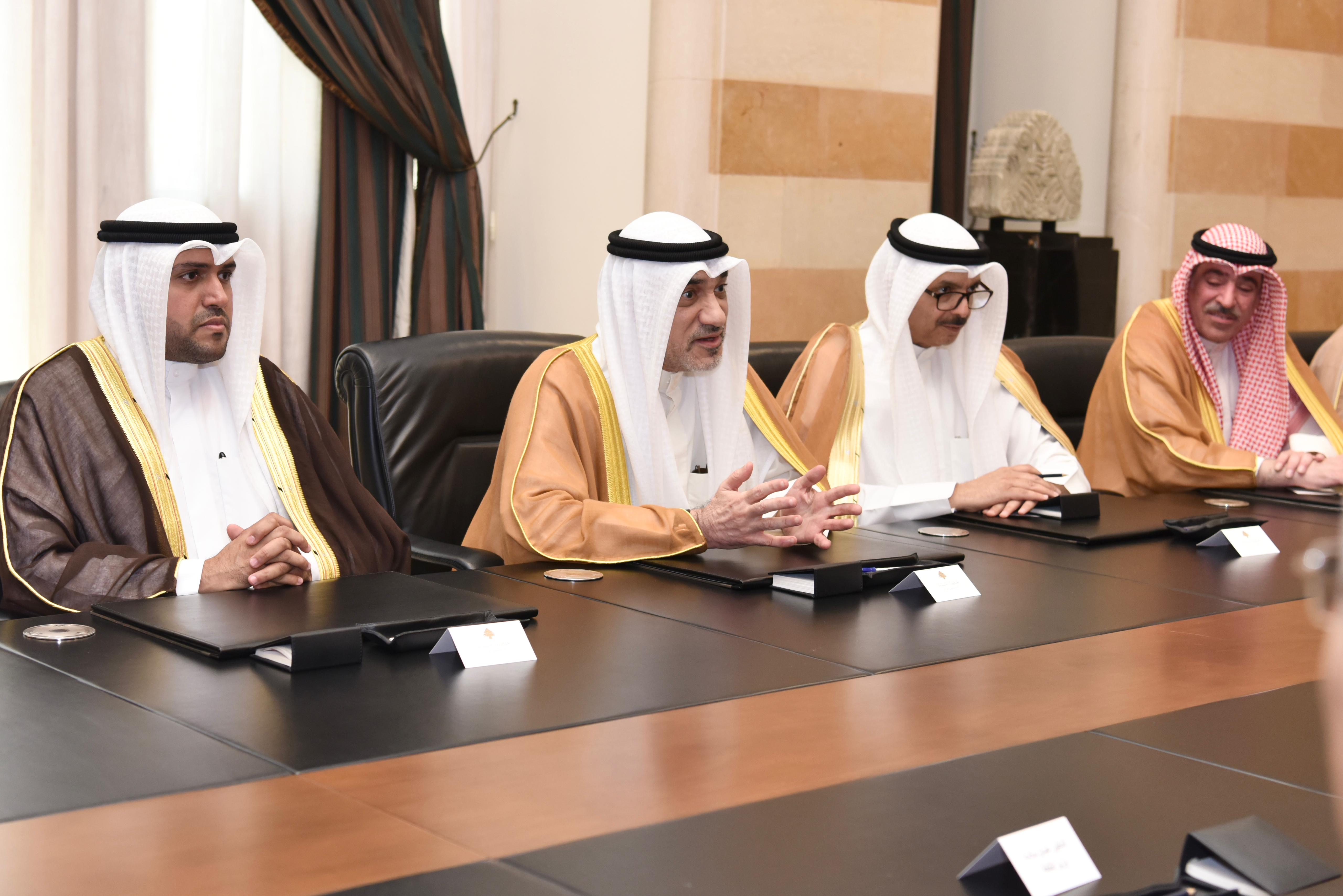 Lebanon's Prime Minister with visiting Kuwaiti First Deputy Prime Minister and Interior Minister