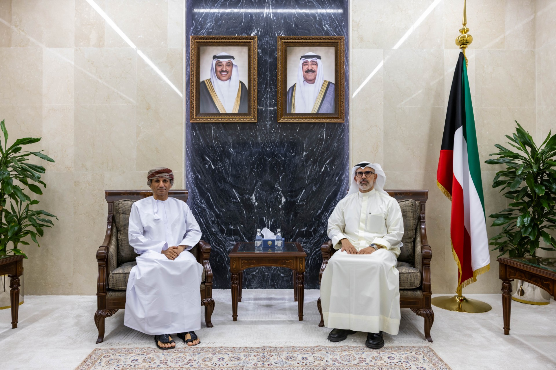 نائب وزير الخارجية السفير الشيخ جراح جابر الأحمد الصباح يستقبل الممثل الخاص للأمين العام للأمم المتحدة في  العراق السفير الدكتور محمد الحسان