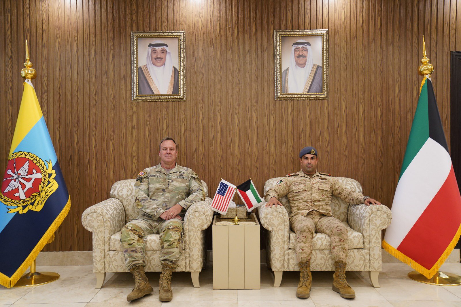Deputy Chief of Staff of the Kuwaiti Army, Air Vice meet the Commander of the United States Central Command