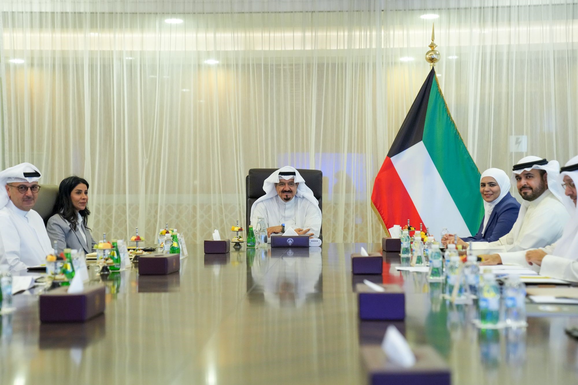Prime Minister Sheikh Ahmad Abdullah Al-Ahmad Al-Sabah chaires a ministerial committee meeting to follow up on agreements and Memoranda of Understanding (MoU) signed with China