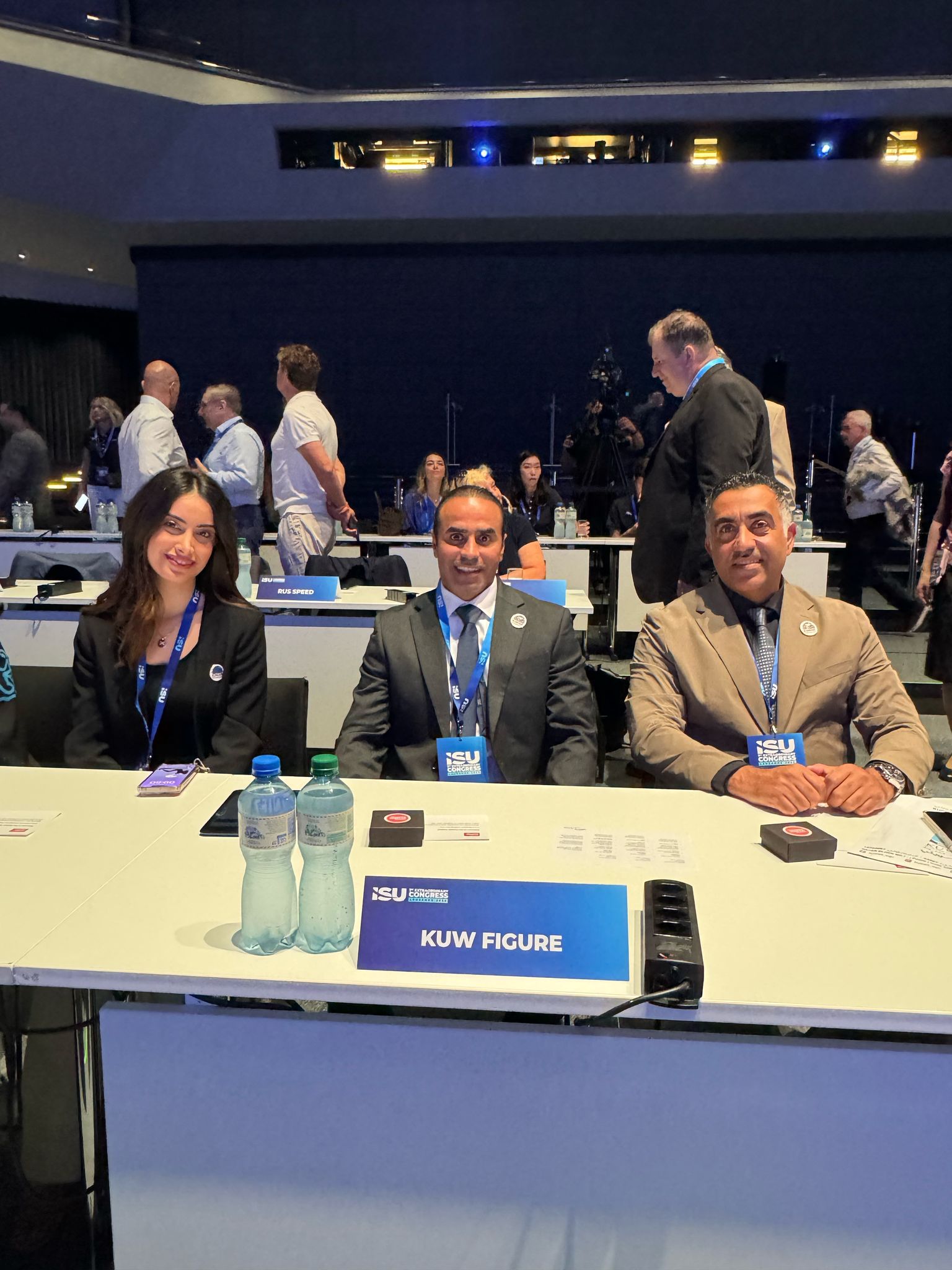 The Kuwaiti delegation participating in the International Ski Federation conference