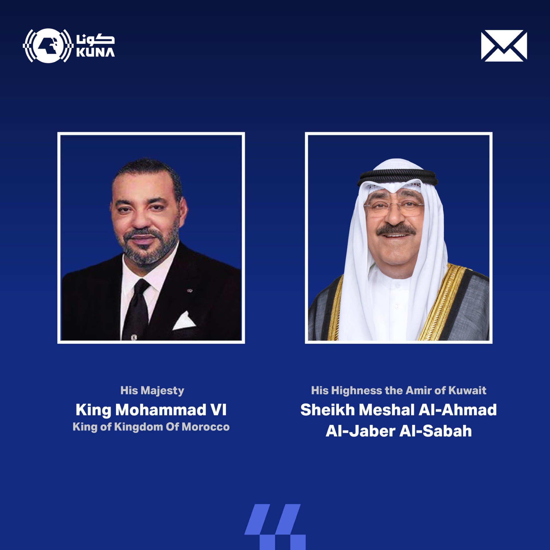 Kuwaiti Amir congratulates Moroccan King on Throne Day                                                                                                                                                                                                    