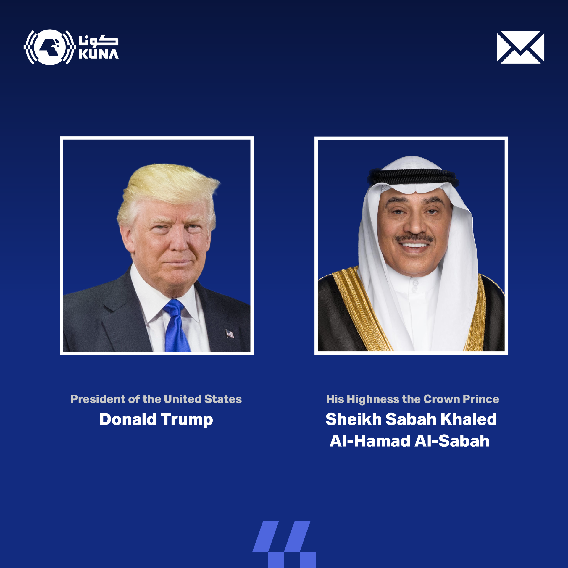 Kuwait Crown Prince congratulates US on Independence Day                                                                                                                                                                                                  