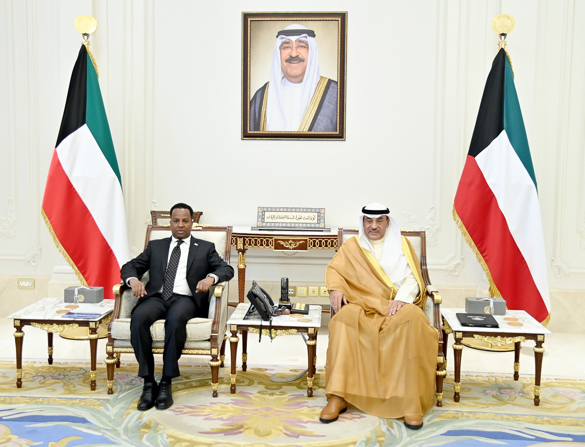 سمو ولي العهد الشيخ صباح خالد الحمد الصباح يستقبل معالي وزير الشؤون الخارجية والتعاون الدولي بجمهورية الصومال الفيدرالية عبدالسلام عبدي علي