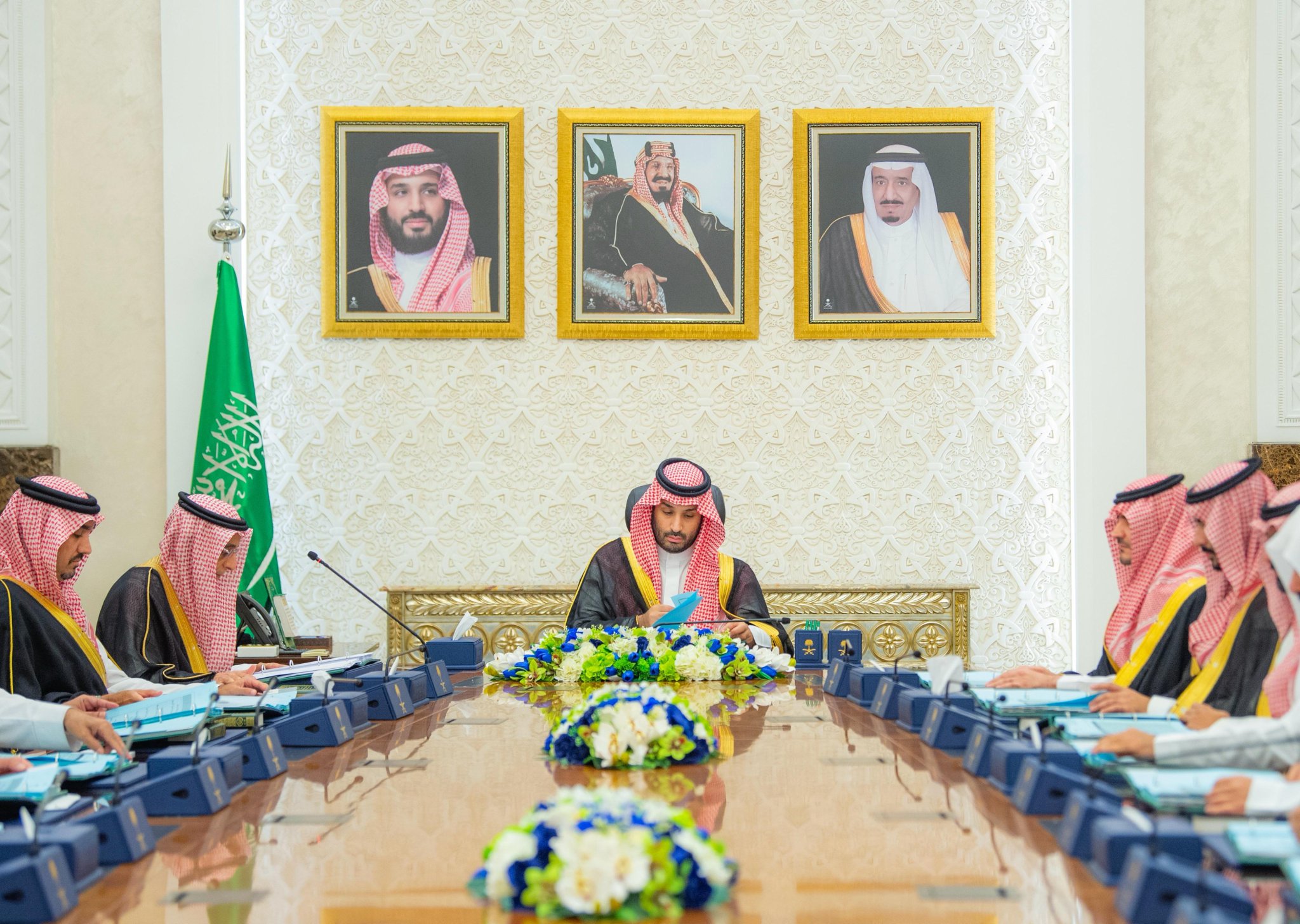 رئيس مجلس الوزراء ولي العهد السعودي الأمير محمد بن سلمان مترئساً جلسة مجلس الوزراء