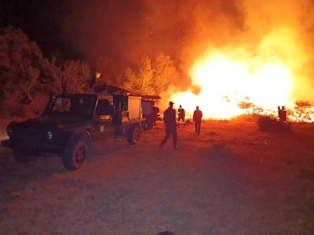 جهود إطفاء حرائق اندلعت في غابات وأحراش