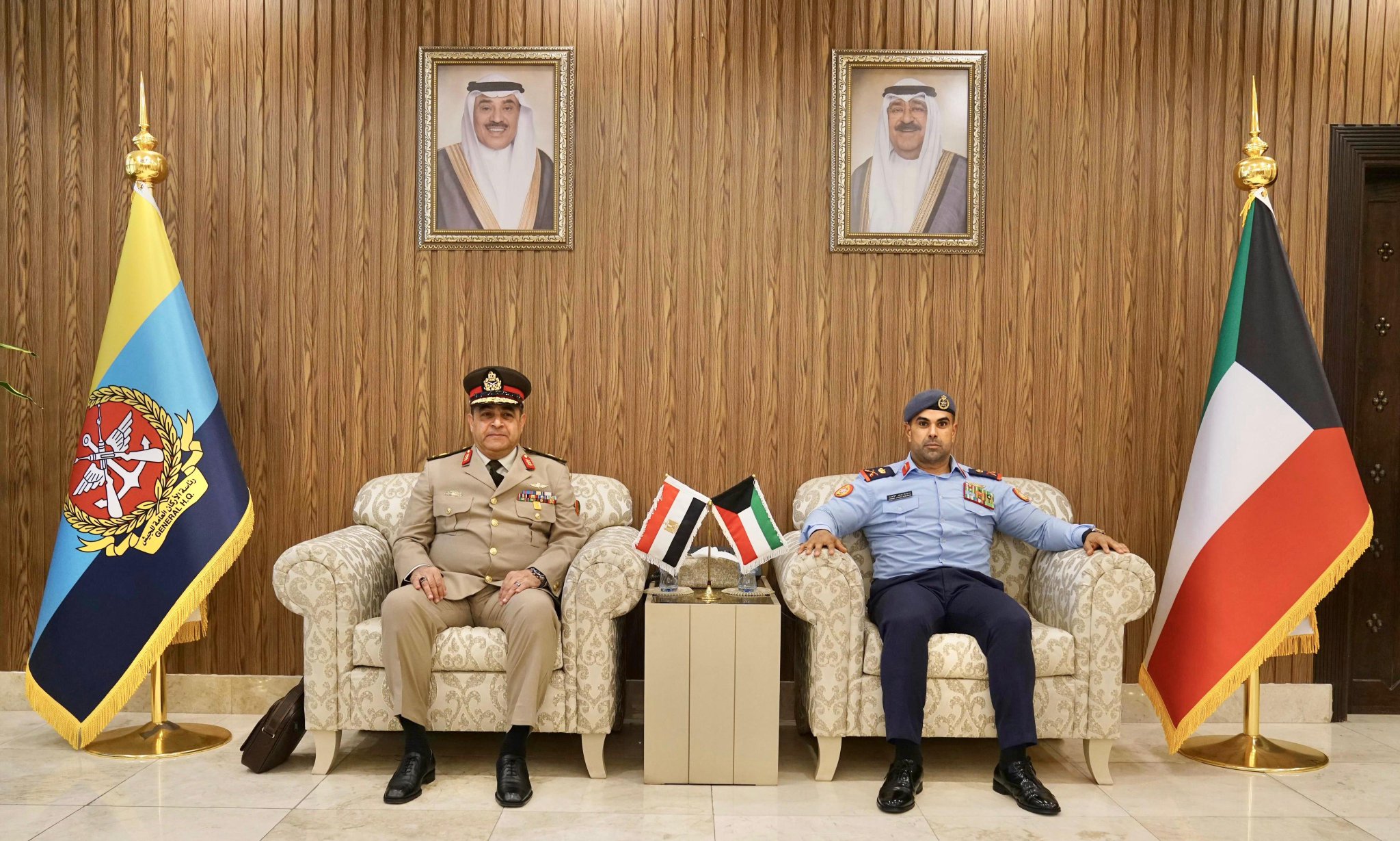نائب رئيس الأركان العامة للجيش اللواء الركن طيار صباح جابر الأحمد الصباح يبحث مع وفد عسكري مصري موضوعات مشتركة