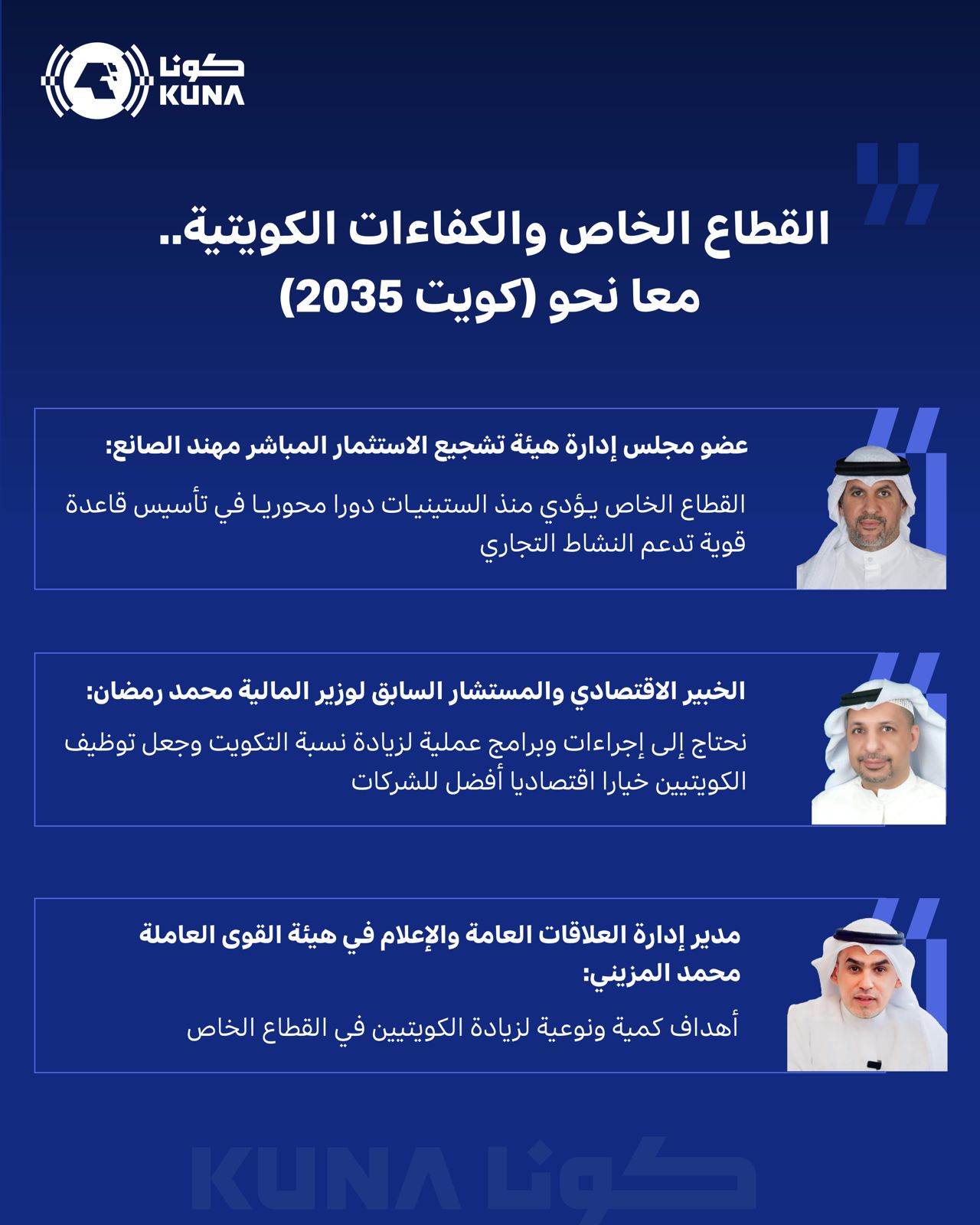 القطاع الخاص والكفاءات الكويتية .. معا نحو (كويت 2035)                                                                                                                                                                                                    